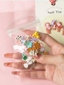 100PCS Hybrid Mini Pendant - Cute Bear, Cat Rabbit And Various Cartoon Characters Suitable For DIY Crafts, Slime Decoration, Scrapbooking, Hairpin, Mobile Phone Case Decoration, Manicure