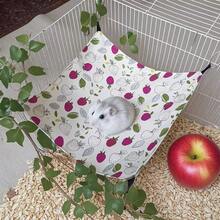 Small Animal Hideaway& Hammock, Cozy House With Roof For Small Pets To Sleep And Hide - Washable Pet Cave& Hideout Corner, Hanging Hammock Hideout Bed, Cage Accessories For Guinea, Hamster, Rat, Glider, Squirrel, Ferret, Kitten, Squirrel, Chinchilla