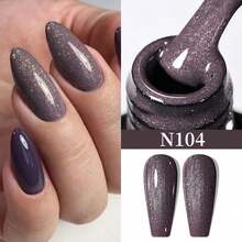 XEIJAYI 1 Bottle Gel Nail Polish, Popular Series Nail Gel, 141 Vibrant Colors, Suitable For All Seasons - UV/LED Removable Semi-Permanent Nail Polish, Suitable For DIY Nail Art Design, Gift For Women - 淺灰紫 - 查看 7