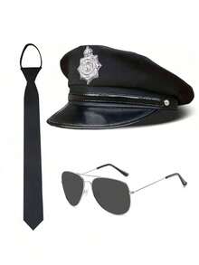 Gorra de oficial unisex, gorra de guardia, gorra de juego de roles, disfraz, adecuada para fiestas festivas, combinada con uniformes sexys y disfraces eróticos - Blanco y Negro - Ver 19
