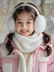 2pcs Winter Plush Warm Earmuffs Cute Foldable Windproof Earmuffs Cold-Proof Plush Earmuffs Anti-Freeze Earmuffs