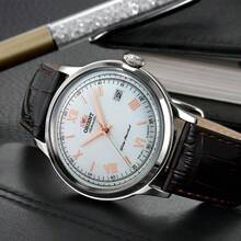 Orient Reloj mecánico automático ORIENT Double Lion, retro, con espejo de burbujas, resistente al agua, para hombre FAC00007W0