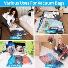Transparent Vacuum Compression Storage Bags, Modern Home Use Vacuum Compressed Organizer Bags, Multi-Combination, For Clothes, Blanket, Shirt, Travel Accessories, Lightweight Travel Dust Proof Bags, Ideal For Travel And Home Storage, Space-Saving Bags