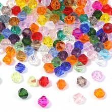 200 hạt pha lê Áo nhiều màu bicone 4mm hạt thủy tinh mài giác dùng làm đồ trang sức tự làm và đồ thủ công - một cái túi - Xem 4