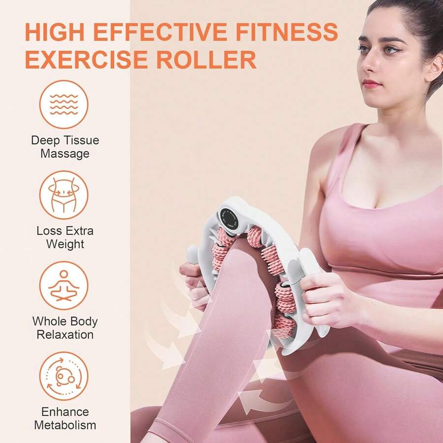 Deep Tissue Leg Massager & Cellulite Remover - Lymphatic Drainage Roller To Smooth Skin, Relieve Pain, And Sculpt Thighs & Buttocks