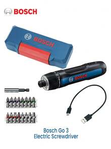 bosch 博世 GO 3 /GO2 无绳螺丝刀 3.6V 充电式电动螺丝刀 多功能钻头 维修电动工具套装 GO 2 - 彩色 - 查看 10