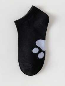 5 paires de chaussettes courtes respirantes anti-odeur pour femmes avec motif de patte de chat mignon, printemps/été - Multicolore - Voir 11