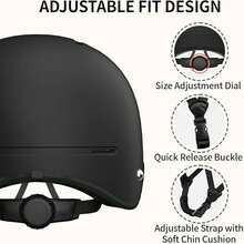 Skateboard Bike Helmet For Adults Adjustable Unisex Adult Helmet - Stylish & Cool, Perfect For Men & Women - Ideal Holiday & Birthday Gift - Available In Black & White - Paintable & Suitable For Various Sports - White With White Stripes - View 4