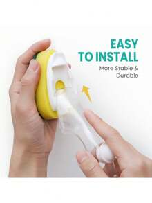 3pcs/Set 1pc Pot Brush + 2pcs Dishwashing Sponge Refill, Heavy Duty Dishwashing Bar Refill Kit W/Handle, Replacement Sponge Head Set, Dishwashing Brush, Soap Control Dispenser Scrubber, Dishwasher Cleaning Tools - 2pcs Brush Heads In One Handle - View 5