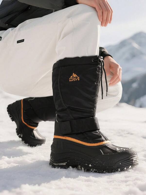 Men's Snow Boots Waterproof Winter Insulated Fur Liner Lightweight Outdoor Hiking Tall Booties
