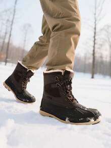 Men's Waterproof Windproof Warm Slip Resistant Winter Snow Boots - Nhiều màu - Xem 4