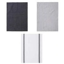 YEUZLI 1/4/10条装经典纯棉洗碗巾，加厚超强吸水茶巾，尺寸48*65厘米/18.89*25.59英寸，适用于擦干和清洁，柔软透气的多用途厨房巾，四季皆宜。