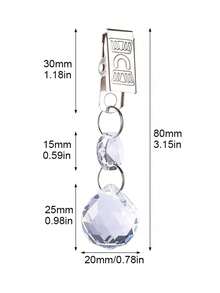 10Pcs Artificial Crystal Tablecloth Clips Metal Clips Tablecloth DecorTablecloth Sun Catcher Fixed Clips Weighted Clips For Living Room Coffee Shop Restaurant Hotel Wedding Party Outdoor Tablecloth Decoration Sun Catcher Hanging Decoration