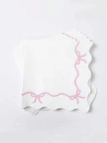 40 pièces/set Ensemble de vaisselle thème nœud rose, décorations de table d'anniversaire roses mignonnes, contenants alimentaires jetables thème nœud rose, décorations de table en papier pour célébrations, décorations de baby shower, plateaux alimentaires décorés pour révélation de sexe, gobelets à boissons jetables roses, ensemble de vaisselle jetable pour pique-nique et camping extérieur, plateau à gâteau de cuisine, faveurs de fête, comprend 8 assiettes de 7 et 9 pouces, 8 gobelets en papier et 16 serviettes, faveurs de fête - arc rose - Voir 12