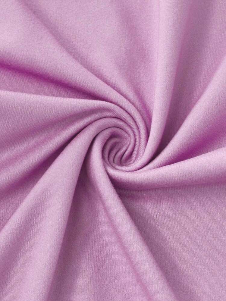 3 piezas Pantalones y shorts casuales de mujer 7/8, con estampado de margaritas, rosa y unicolor, cintura elástica, pantalones de pijama holgados - Morado - Añade 6