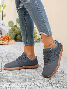 1 Par - Tênis Esportivos Largos para Mulheres - Tênis Esportivos de Largura Larga para Mulheres, Design Cinza, Adequado para Atividades ao Ar Livre, Caminhada e Tênis - Lavável em Máquina, Estilo Atlético