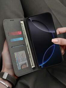 Cardholder Phone Cases For 16 Pro Max/17 Pro Max, Wallet Flip Leather Phone Cover For Galaxy S25/S25 Plus/S25 Ultra, Flip Phone Cases For Ip11/Ip13/14/15/16 Pro, Stand Phone Case For Galaxy A17/A16/A15/A14/A13/A12, Cool Cell Phone Accessories Redmi 15C With Bracket Function, Cell Phone Protector For XR/7/8/SE/16e, Credit Card Bank Mobile Phone Leather Case Compatible With Iphone17.