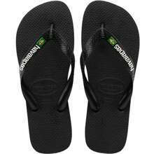 Havaianas Brasil Logo Flip Flops - Black - 黑色 - 查看 1