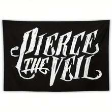 Pierce Rock Band The Veil Tapestry 40x60 Inch Music Posters Hanging Wall Art For Living Room College Dorm Room Decor Banner Flag Black - Màu sắc hình ảnh - Xem 1