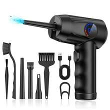 Compressed Air Duster, Electric Air Duster, Fast Charging, 51000 RPM 4 Speed Cordless Air Blower With LCD Display, Portable Built-In LED Light Air Dusters For Computers Keyboard Cleaner Cordless Air Duster, Replaces Compressed Air Cans