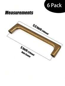 2/6/12pcs Vintage Copper Cabinet Handles/Knobs/Pulls, Metal Drawer Pulls For Bedroom And Kitchen Cabinets, Aluminum Antique Finish Painted Cabinet Hardware - Antique Brass - View 18