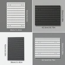 1pc Black Pegboard Wall Organizer, Multifunctional Wall Storage Rack, Suitable For Craft Room, Bathroom, Pantry, Office And Game Set, Wall Hanging Solution For Headphones, Keyboards, And Game Consoles, Utility Racks