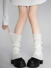 半双装女士秋冬保暖靴套，钩针编织靴袜，腿套，短款腿套靴袜，靴套腿套，适合日常穿着，圣诞礼物 - 長款 - 查看 5