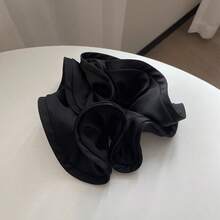 1pc/3pcs Elegant Satin Scrunchies With Ruffle Edges, Soft & Stretchy Hair Ties For Buns, Ponytails, Everyday Use