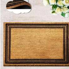 Thảm chùi chân bằng xơ dừa tự nhiên 40x60 cm với lớp lót PVC 100% chắc chắn – Bề mặt chải chống trơn trượt, giữ bụi bẩn – Độ dày 18-22 mm, bền chắc, sử dụng được cả trong nhà và ngoài trời. SẢN XUẤT TẠI THỔ NHĨ KỲ. - màu đen - Xem 1