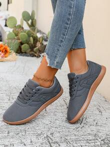 1 Par - Tênis Esportivos Largos para Mulheres - Tênis Esportivos de Largura Larga para Mulheres, Design Cinza, Adequado para Atividades ao Ar Livre, Caminhada e Tênis - Lavável em Máquina, Estilo Atlético