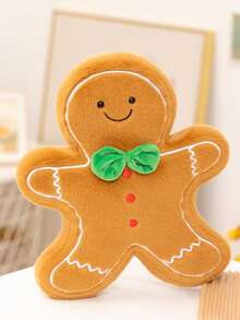 1 szt. Dekoracyjna poduszka na sofę z motywem piernikowego ludzika i domku, wzór płatka śniegu do pokoju dziewczynki