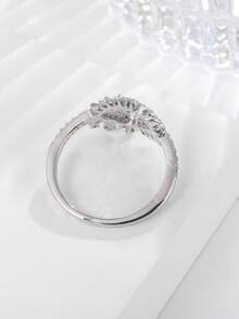 1pc Fashionable Copper Zirconia Devil's Eye Ring For Women's Daily Wear