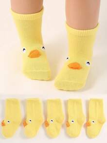 5 双婴儿卡通动物笑脸袜子，可爱舒适，适合男孩和女孩幼儿袜子，趣味婴儿袜子，可爱婴儿袜子，新生儿，万圣节装饰，感恩节，圣诞节，圣诞节礼物