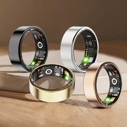 Aufgerüsteter intelligenter Ring für Frauen & Männer, Fitness-Tracker mit Ladeetui, 7-Tage-Akkulaufzeit, Schlaf-/Schritt-/Kalorientracking, Gesundheitsverfolger für iOS Android - ideales Geschenk für Freunde & Familie