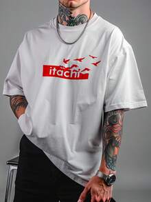 T-Shirt Shirt  Crows Itachi Uchiha Streetwear Oversized Unisex Ref3725 - 白色 - 查看 2