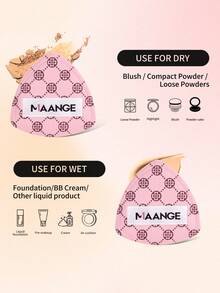 MAANGE 1个三角形气垫粉扑，化妆海绵，触感柔软，干湿两用，可重复使用的化妆工具，粉底液化妆海绵，粉状/液体面部彩妆工具，便携旅行礼物，送给女性和女孩的礼物，价格实惠，圣诞礼物，化妆品，化妆工具，便宜好物，礼物，送给女性的礼物，圣诞礼物 - 粉色 - 查看 6