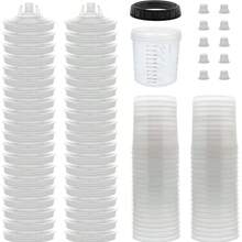 Single-Use Spray Gun Canister Set - 600ML Inner Container Replaceable Spray Gun Canister For Car Sheet Metal, No-Wash Paint Cup, Inner And Outer Cups, 50 Sets In A Combination Pack - Single-use Spray Gun With Integrated Inner and Outer Cups - View 2
