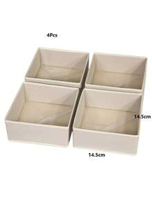 1/4 Packs Foldable Cloth Storage Box Closet Dresser Drawer Organizer Fabric Baskets Bins Containers Divider For Clothes Underwear Bras Socks Clothing