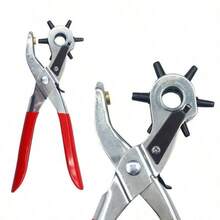 1Pcs Hole Puncher 6 In 1 Multi-Function Portable Leather Puncher Hole Puncher Household Tool Punching Pliers - Default - View 7