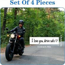 5pcs I Iove You Drive  Stickers- Laptop Stickers, Car Rearview Mirror Stickers, Self-Affirmation Stickers, Unisex Decorative Stickers, Suitable Laptops, Car, Cups, Car Rearview Mirrors, And Mobile Phones.