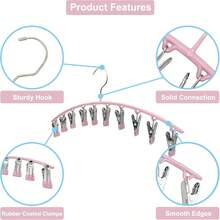Legging Organizer For Closet, Metal Yoga Pants Hanger W/Rubber Coated 1 Pack W/10 Clips Hold 10 Leggings, Hangers Space Saving Hanging For Closet Organizers And Storage - 粉色 - 查看 4