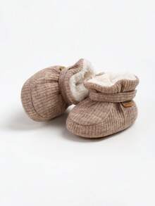 Botitas para bebé, pantuflas cálidas y acogedoras para bebé, zapatos tipo calcetín que se quedan puestos, fáciles de poner, regalos unisex para bebé, botas suaves antideslizantes y ajustables para recién nacidos niños y niñas