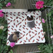 Small Animal Hideaway& Hammock, Cozy House With Roof For Small Pets To Sleep And Hide - Washable Pet Cave& Hideout Corner, Hanging Hammock Hideout Bed, Cage Accessories For Guinea, Hamster, Rat, Glider, Squirrel, Ferret, Kitten, Squirrel, Chinchilla