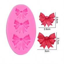 1 szt. Forma na czekoladę Bow Fondant Mini Mold Silikonowe formy do ciastek Formy do ciastek Bow Cookie Cutter na przyjęcie urodzinowe Cupcake Topper Ślub Cukierki Czekoladowe DIY Forma do dekorowania ciast