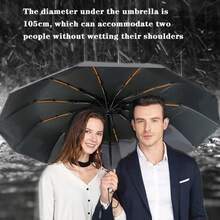 Automatic Umbrella, Automatic Folding Umbrella, Sun Umbrella, Home Entertainment Outdoor Dual-Use Sunshade Umbrella - Black - View 5