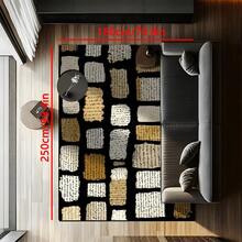 1pc Luxurious Geometric Pattern Printed Fashionable Carpet, Soft Crystal Velvet Personalized Creative Area Rug, Suitable For Indoor/Outdoor, Machine Washable All Season Flooring Mat, Home Decor - Multicolor - View 17