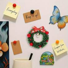 1 cái, Nam châm tủ lạnh hình vòng hoa Giáng sinh lễ hội, Đế từ tính cho tủ lạnh, cửa ra vào, tường, Hoàn hảo cho gia đình, văn phòng, trang trí tiệc tùng, trang trí nhà lễ hội, điểm nhấn trang trí, đồ trang trí nhà cửa, đồ trang trí Giáng sinh - Nhiều màu - Xem 7