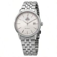 Reloj automático mecánico resistente al agua para hombre de Orient con calendario, esfera blanca y referencia RA-AC0F02S10B