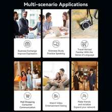 Traductor inteligente M30, conexión Wi-Fi/Bluetooth, 139 opciones de traducción de fotos y audio en línea y fuera de línea, pantalla IPS HD de 3,1" - Gris - Ver 9