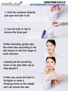 Medicube K-Beauty 70片/盒 Zero Pore Pads 2.0，双质地洁面棉片，蕴含4.5% AHA乳酸和0.45% BHA水杨酸，有效去除角质并缩小毛孔，适合所有肤质，韩国护肤品 - 70 Pcs/Box - 查看 11